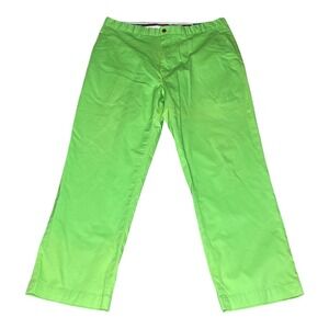 Polo Golf Ralph Lauren Mens Chino Pants 35x30 Lime Green Cotton Twill Stretch
